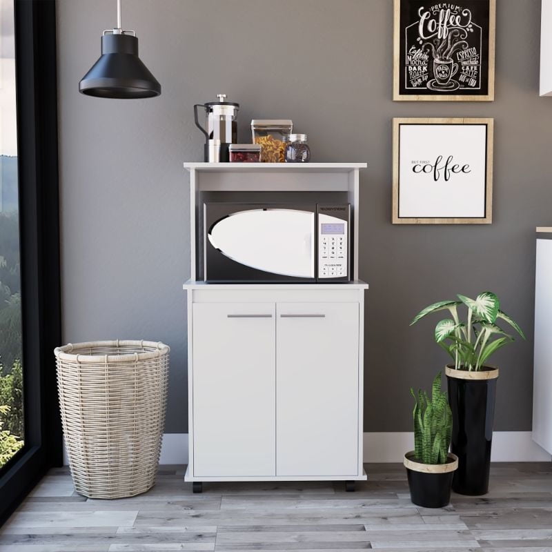 Tuhome - Despensa Auxiliar Microondas Manchester - Blanco