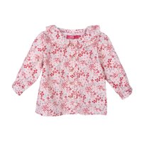 Pillin - Blusa Bebé Niña Manga Larga Floreada Rojo