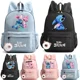 thumbnail image 3 of MINISO Disney Lilo Stitch Backpack for Girl Boy Student Pen Case Children Children's Gifts Kawaii Cartoon School Bag Mochila, 3 of 3