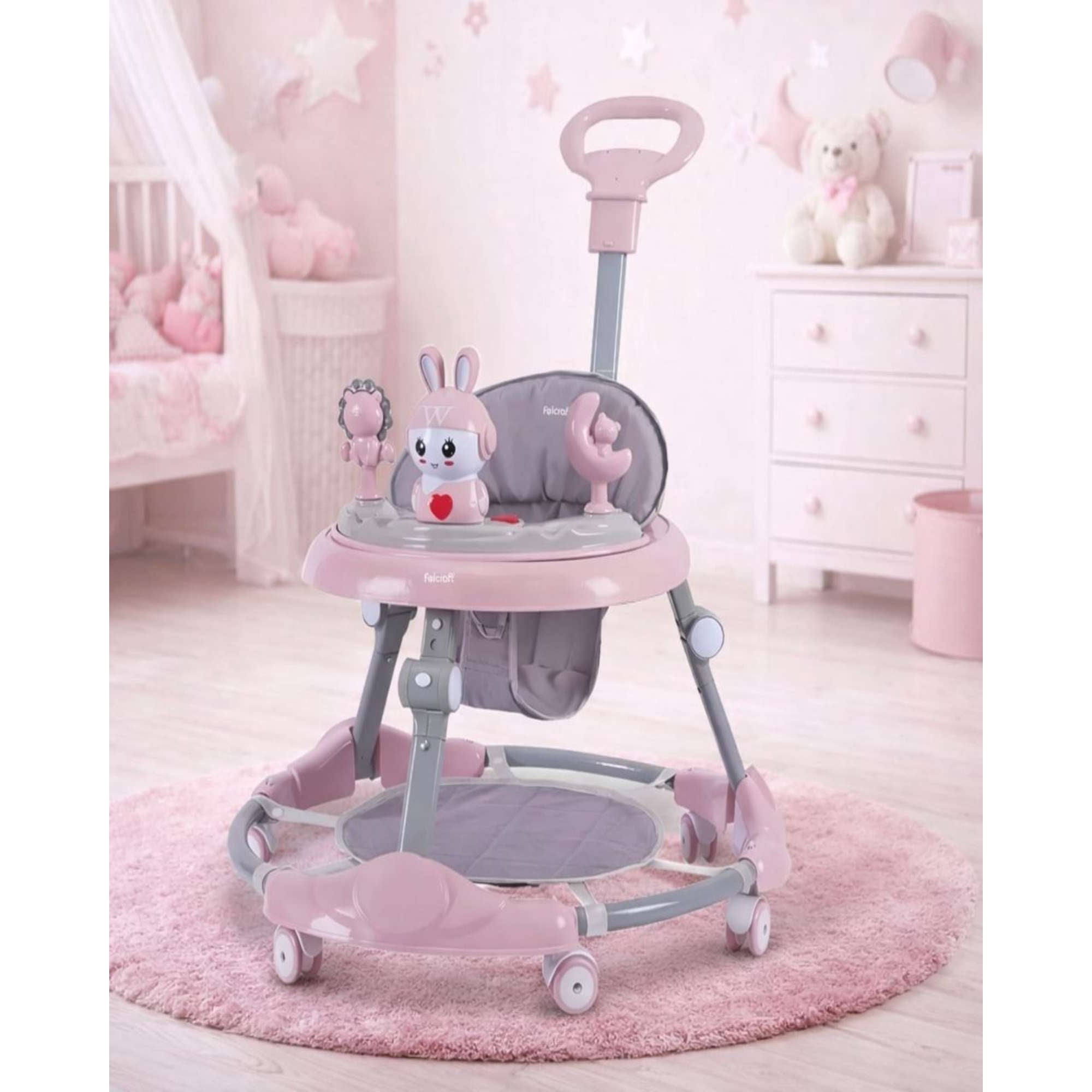 Myl Todo Hogar - Andador Infantil Ergonomico Con Diseño De Conejito Y Manija De Empuje