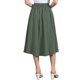 thumbnail image 3 of INSPIRE CHIC Falda Midi de Algodón para Mujer Verano Casual con Botones Decorativos, Cintura Elástica, Faldas Línea A con Bolsillo L Verde Militar, 3 of 6