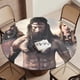 thumbnail image 5 of El hombre del norte-theme Fitted Round Tablecloths Elastic Edged Table Covers Waterproof Table Cloth for Kitchen Holiday Party Tables Decor 150cm, 5 of 6
