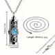 thumbnail image 2 of Collar relicario cenizas o recuerdos cilindrico vintage cristal azul, 2 of 3