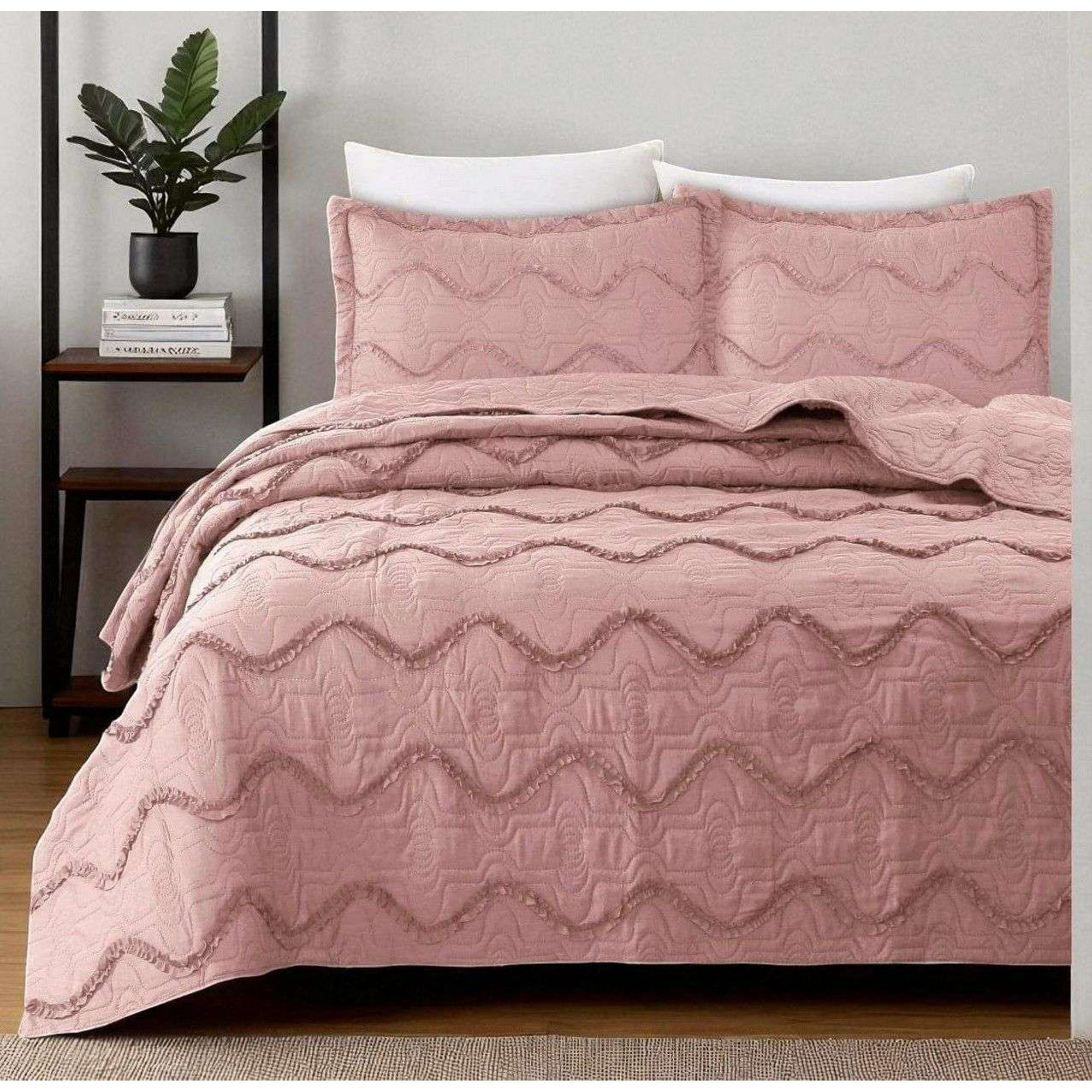 Oem - Cubrecama Y Fundas Con Faralado Dos Plazas Dormitorio 2