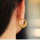 thumbnail image 2 of Aros forma croissant Acero Inoxidable Dorado - Cierre Gancho Mujer, 2 of 3