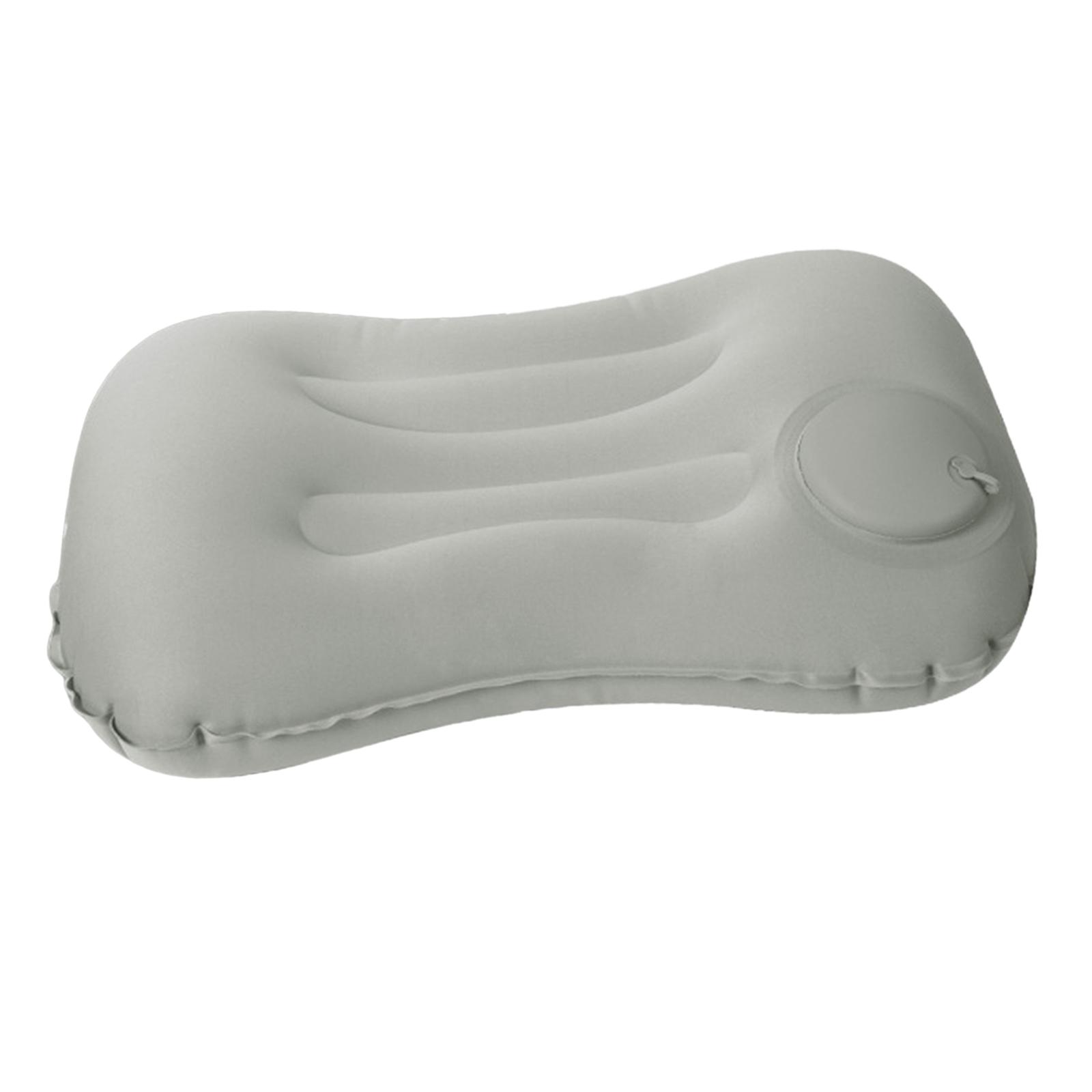 Bothyi - Almohada De Viaje Almohada De Apoyo Con Hebillas Ajustables Inflable Para Viajar Gris