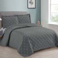 Quilt Andes Liso Gris 2 Plazas