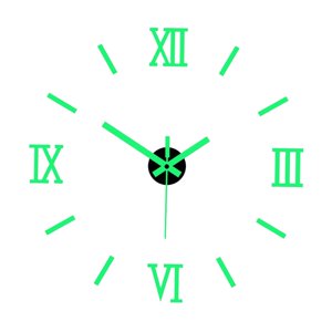 Bothyi - Pegatinas Luminosas Para Reloj De Pared Que No Hacen Tictac, Relojes De Cuarzo Que Brillan En La Oscuridad