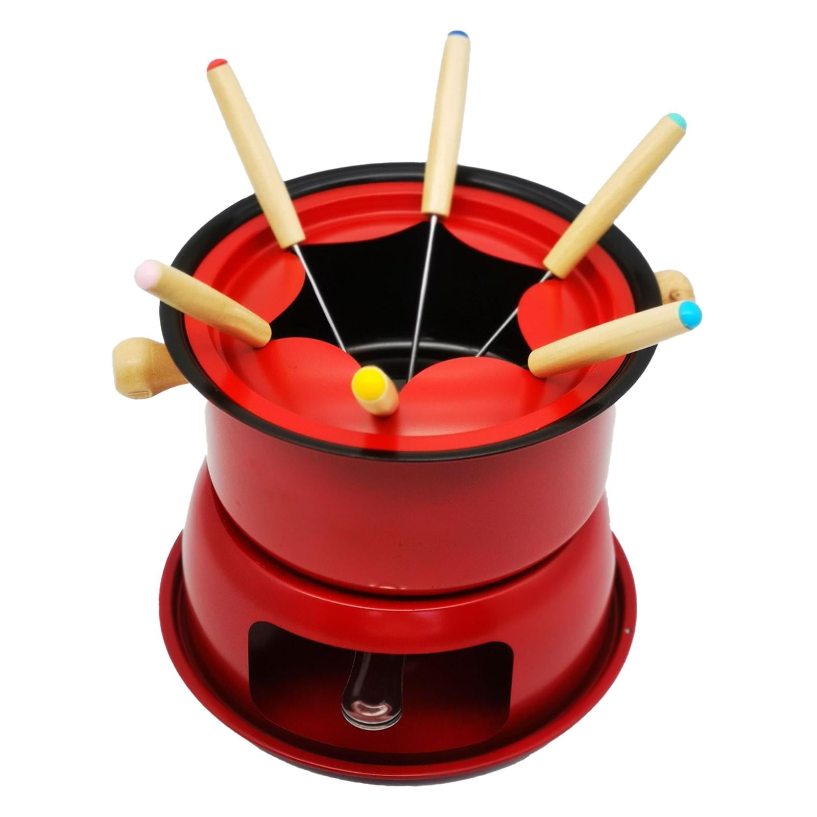 Magideal - Juego De Ollas Para Fondue De Hierro Fundido, Juego De Fondue De Queso Ligero Portátil, Pequeño Para El Hogar, Para Fiesta De Boda, Cocina, Queso Para