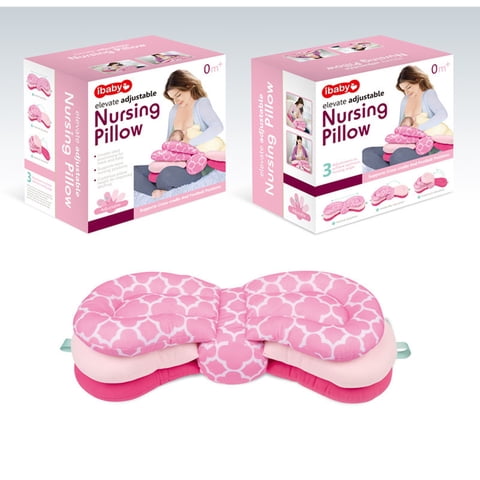 Genérico - Almohada Ajustable 3 Niveles Multiuso Para Amamantar Bebés Rosada