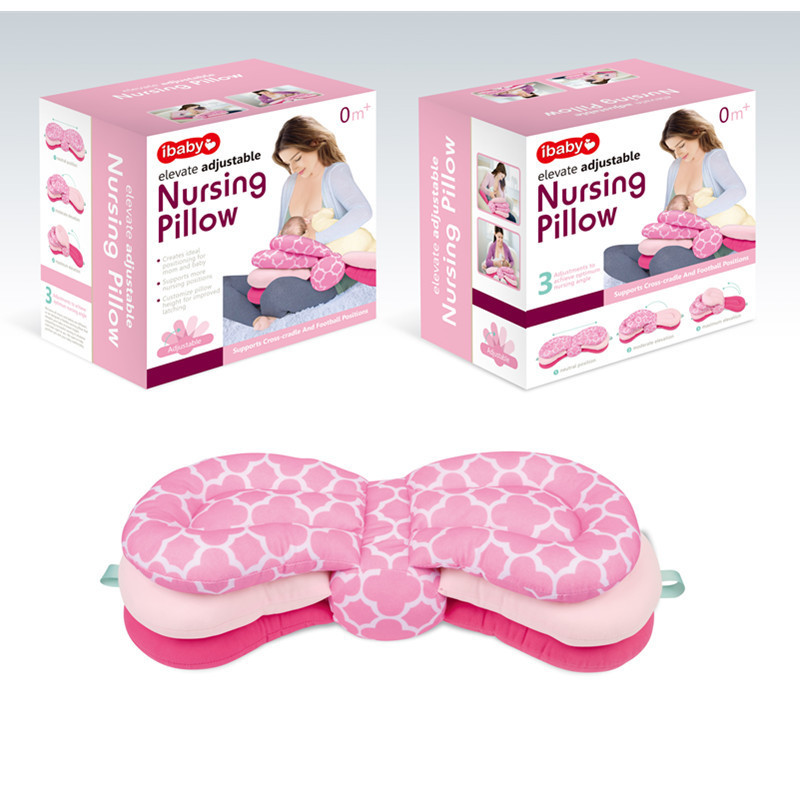 Genérico - Almohada Ajustable 3 Niveles Multiuso Para Amamantar Bebés Rosada