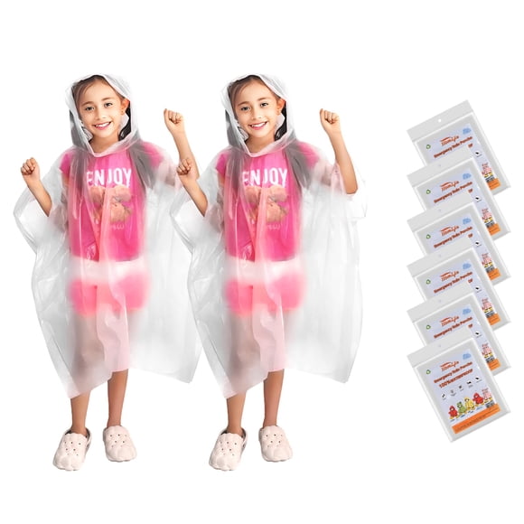 Ponchos de Lluvia Desechables Homljie Pack Familiar Impermeables