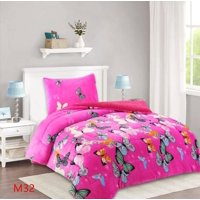 Genérico - Cobertor Chiporro 1 1/2 Plazas - Rosado Mariposa