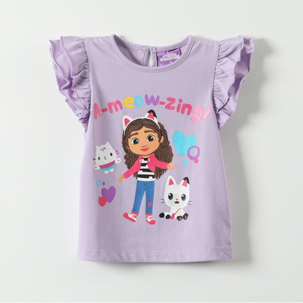 Polera Manga Corta Niña Amezing Lila Gabby Doll House