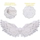 thumbnail image 5 of Alas de ángel y halo para niños, disfraz de ángel para adultos, alas de plumas (blanco), 5 of 7
