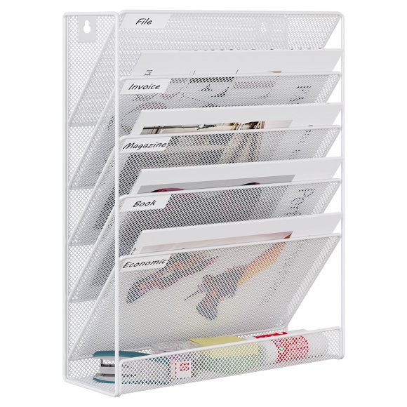 Organizador de archivos EasyPAG 32 cm Blanco de 5 niveles en malla