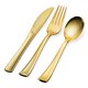 thumbnail image 2 of Juego de cubiertos desechables de plástico Tepco Settings 300 Gold, 2 of 6
