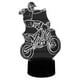 thumbnail image 3 of Lampara Ilusion 3D Motocross Pies de 7 colores, Base touch, 3 of 7