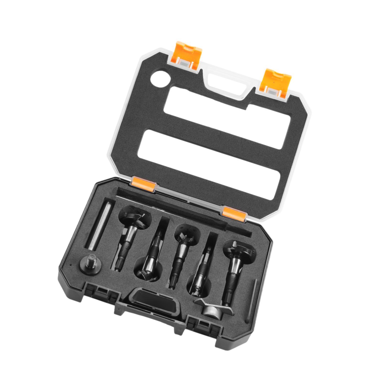 Magideal - Juego De Abridor De Agujeros De Madera, Brocas Para Cortar Agujeros De Bisagra Portátiles, Accesorios Fáciles De Usar Para Bricolaje, Juego De Brocas