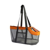 Ioensy - Bolsa Portamascotas Para Perros Pequeños, Gatos, Perros, Bolso, Jaula, Bolso De Viaje Para Hombro, Naranja Y Gris
