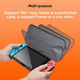 thumbnail image 2 of Funda protectora rígida compatible con Nintendo Switch Lite con soporte giratorio, cierre magnético y diseño a prueba de golpes-Gris, 2 of 6