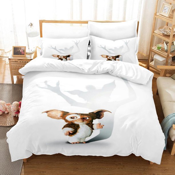 v45 Bed Sheets Cartoon Gremlins Bedding Set Boys Girls Twin Queen King Size Duvet Cover Pillowcase Bed boys Adult Bedroom 3-Piece Bedding Set (1 Duvet Cover + 2 Pillow Shams) Bed Sheets ju45