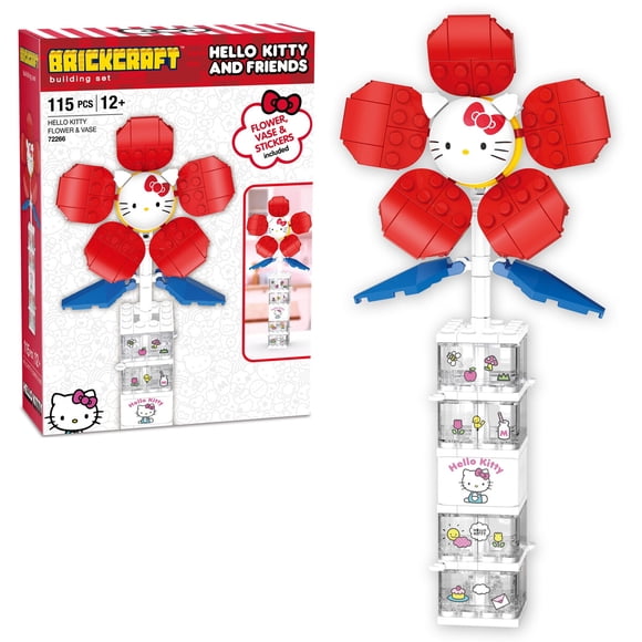 Set Construcción Brickcraft Hello Kitty Florero 115 Pzs