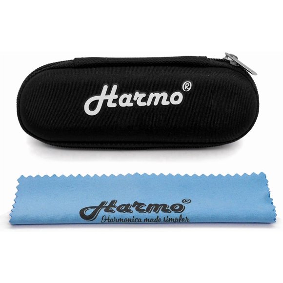 Estuche Harmo Negro con Cremallera para Armónica Diatónica de 10 Agujeros