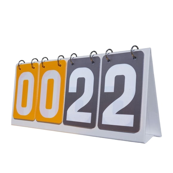 4 Dígitos Flip Score Board Juego Grande Para Pelota De Tenis Baloncesto Voleibol Amarillo Gris