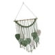 thumbnail image 3 of Tapiz para colgar en la pared de hojas, borlas de hojas, tapiz tejido moderno, decoración del hogar hecha a mano para decoración del hogar, telón de f Verde, 3 of 5