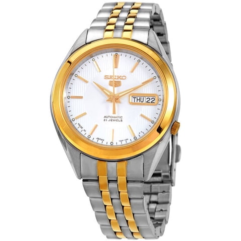 Seiko - Reloj Series 5 Esfera Blanca Para Hombre - Snkl24J1