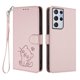 thumbnail image 1 of Carcasa Billetera de Cuero Sintético para Samsung Galaxy S21 Ultra, Rosa, 1 of 6