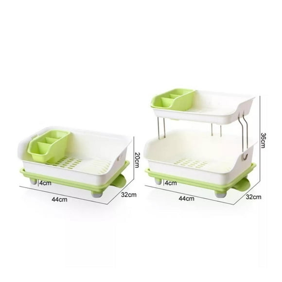ESCURRIDOR DE PLATOS 2 NIVELES PLASTICO blanco