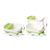 Clickdescuento - Escurridor De Platos 2 Niveles Plastico Blanco