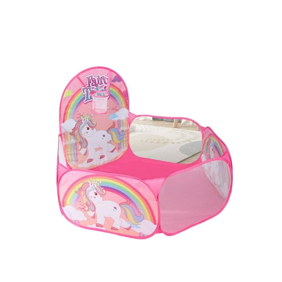 Piscina De Pelotas Plegable Con 50 Pelotas Multicolor Rosa