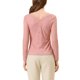 thumbnail image 3 of INSPIRE CHIC Blusa de Encaje Floral para Mujer de San Valentín con Cuello en V y Manga Larga con Ribete Festoneado XS Rosa, 3 of 7