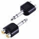thumbnail image 3 of Adaptador Jack 6.5 Audio Plug 6.3 mm Macho 2 Rca Hembra Conector negro, 3 of 6