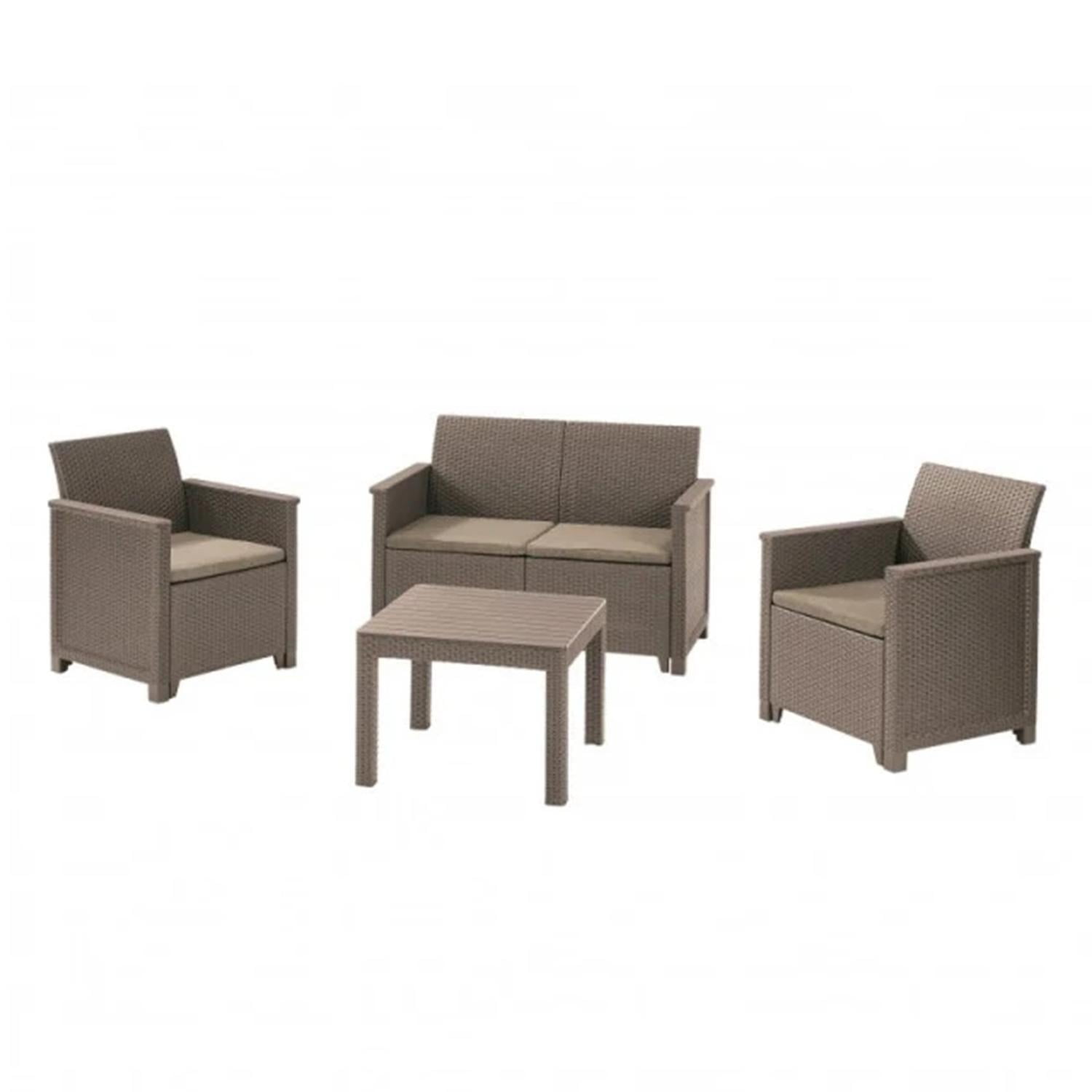 Set De Jardin Emma Cappuccino Keter Marron Claro