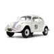 thumbnail image 4 of Coche de metal fundido Jada Herbie Beetle 1:24 con soporte de neumáticos, 4 of 8