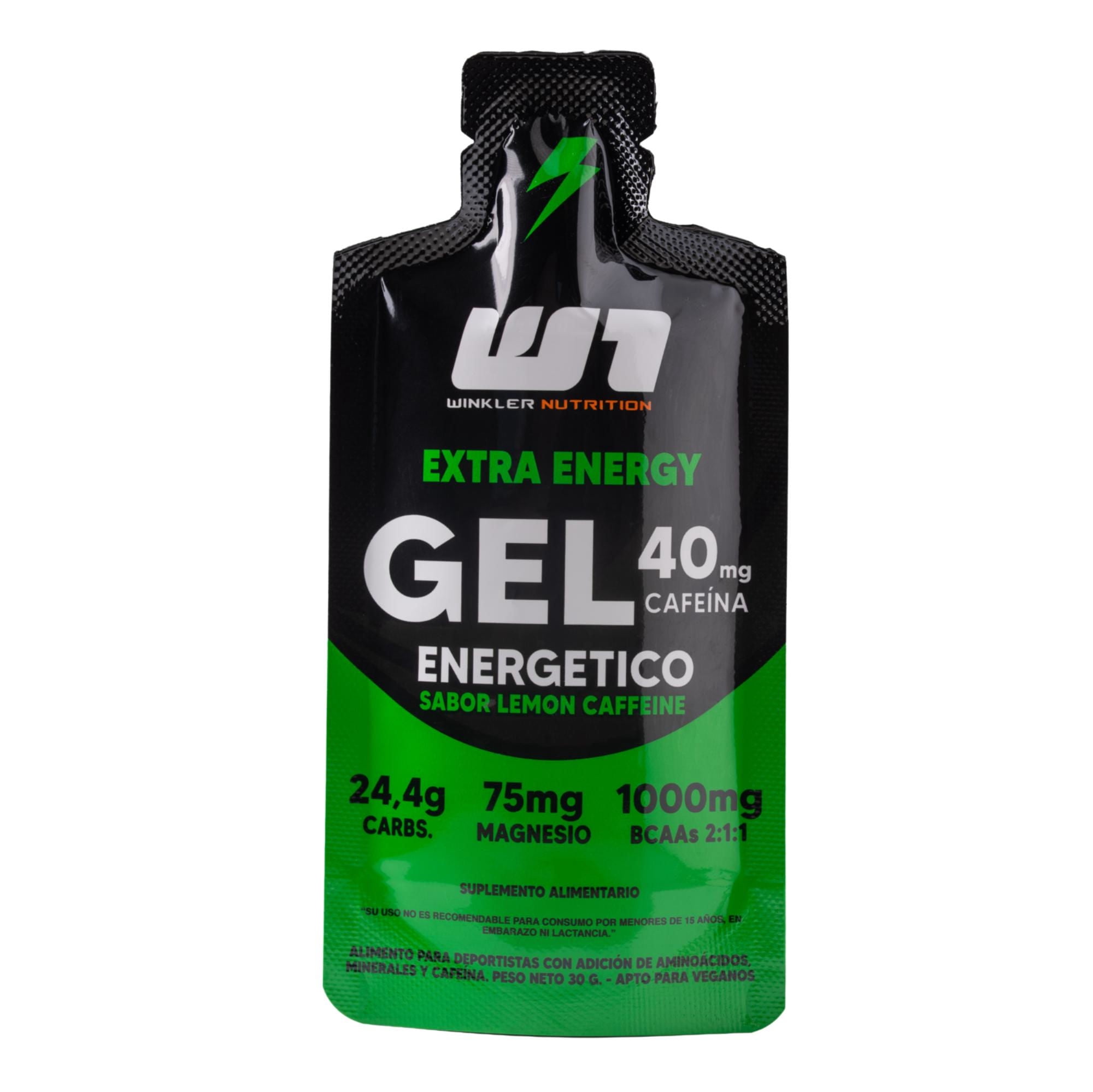 Suplemento Alimentario Gel Voltage Sabor Limón Cafeína 30 g Winkler Nutrition