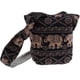 thumbnail image 3 of Bolso de yoga UGPLM, estilo tailandés, hippie, bohemio, con diseño de rayas y flores, color negro, 35 x 18 x 32 cm, 3 of 7