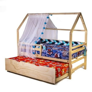 Mpa Decohogar - Cama Para Niños, Base Cama Nido Casita Bh - 1,5 Plaza