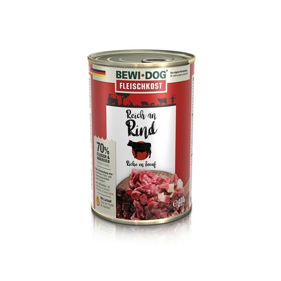 Lata Bewi Dog Perros Adultos Vacuno 400 Grs. X 6 Un.