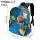 thumbnail image 3 of Piña y Pony-theme Backpack, Campus style schoolbag Bookbag with Adjustable Shoulder Straps And Large Zip Compartment, Unisex Travel Bags.42x30x15cm, 3 of 6