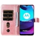 thumbnail image 5 of Funda con Cremallera para Motorola MOTO E20/E30/E40, Carcasa Cartera de Cuero PU con Soporte y Tarjetero, 5 of 6