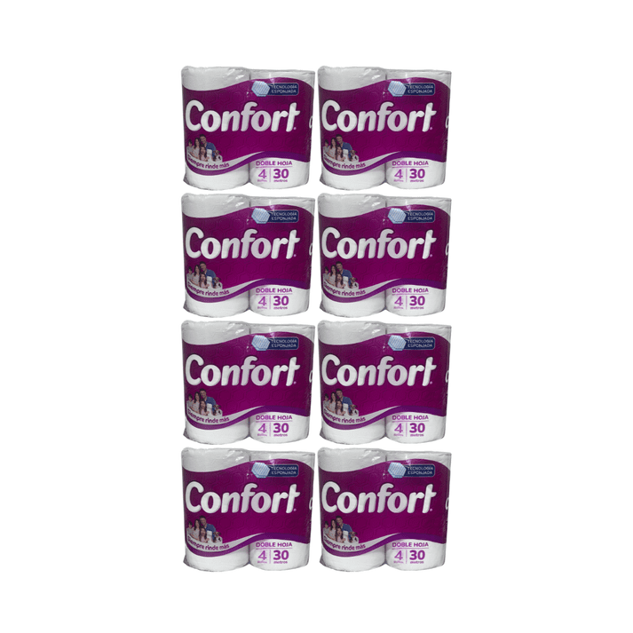 Pack 32 Rollos Papel Higiénico Confort Doble Hoja 30mts