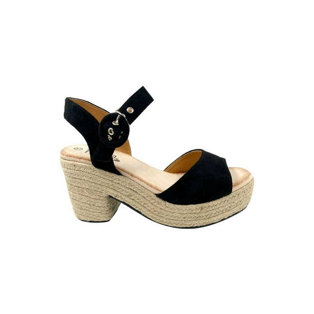 Sandalia Gamuza ecológica ZB019 Negro