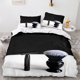 thumbnail image 1 of Black and white Bedding Set Single Twin Full Queen King Size Art Bed Set Aldult Kid Bedroom Duvetcover Sets 3Bed Sheets, 1 of 5