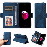 Carcasa Foxdock Iphone 7 Plus/8 Plus De Cuero Pu, Diseño Acolchado Clásico, Protección Contra Caídas Y Rayones