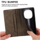 thumbnail image 5 of Funda tipo cartera con bloqueo RFID para Xiaomi Redmi Note 15 Pro Plus Con tapa abatible, portatarjetas, cierre magnético, TPU y soporte Marrón, 5 of 6